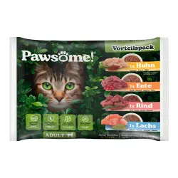 Pawsome Adult Cat 4 x 85 g comida húmeda - Pack mixto (4 variedades)