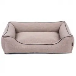 Sofa Mallorca Comfort Cama Para Perro 80x60 Cm Beige/negro
