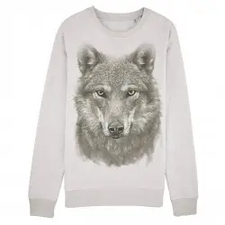 Sudadera Lobo monocromático color Gris