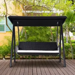 Columpio tipo mecedora Outsunny para jardin color Ratan