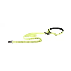 Flamingo Correa Canicross Amarillo Fluorescente para perros