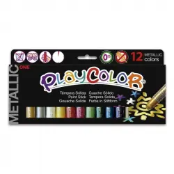 Instant PlayColor Metallic One Caja 12 Témperas en Barra Colores Surtidos Metalizados