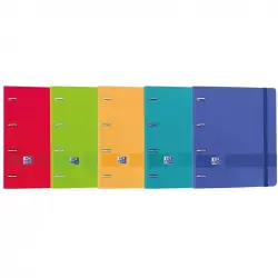 Oxford Live & Go EuropeanBinder Pack 5 Archivadores con Recambio A4+ Colores Vivos