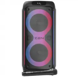 Zen Rings Altavoz Portable Bluetooth LED RGB 600W PMPO + Micrófono Karaoke