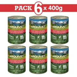 Comida húmeda Arquivet Wet DOG FOOD 400g ADULT Ternera y Pollo, Unidades 6 unidades