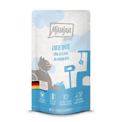 MjAMjAM Quetschie comida húmeda para gatos 12 x 125 g - Pato y ave