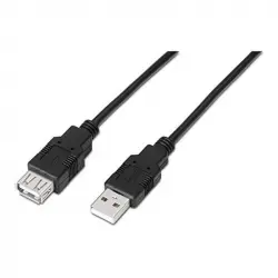 Nanocable Cable Prolongador USB 2.0 Tipo A Macho/Hembra 1m Negro