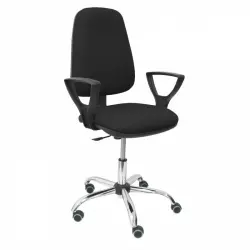 Piqueras y Crespo Socovos Silla Bali Negro con Brazos Fijos