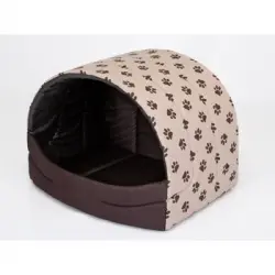 Cama Para Perro R2 50x38x32 Beige Huellas Suflera