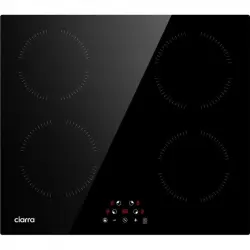 Ciarra AWBBIH4-A Placa de Inducción 4 Zonas Temporizador Pulsador Táctil 6000W 59cm