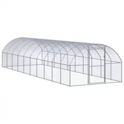 Gallinero De Exterior De Acero Galvanizado 3x10x2 M Vidaxl