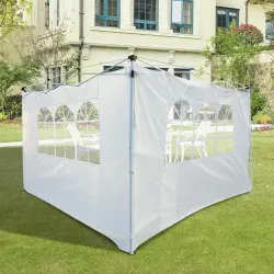 Paredes laterales con ventanas para carpa Outsunny color Blanco