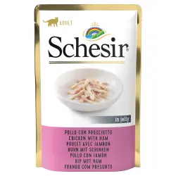 Schesir bolsitas 6 x 85 g en gelatina - Filetes de pollo con jamón