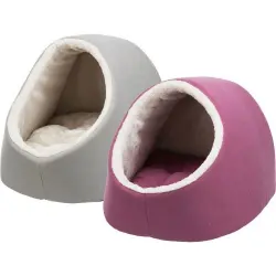 Trixie Salva Cama Cueva Fucsia con Beige para gatos