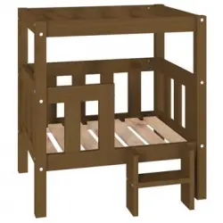 Cama Para Perros Madera Maciza Pino Marrón Miel 65,5x43x70 Cm Vidaxl