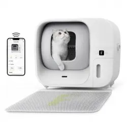 Arenero Gatos Autolimpiable Con App Control Blanco 60l Furbulous Fb001