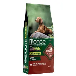 Monge Bwild Grain Free Cordero para todas las razas con patatas y guisantes - 12 kg