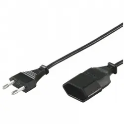 Goobay Cable de Alimentación para Extensión CEE 7/16 2m Negro