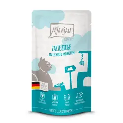 MjAMjAM Quetschie comida húmeda para gatos 12 x 125 g - Cabra