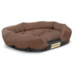 Cama Para Perro Oval 115x95 Cm Impermeable Color Marrón/negro