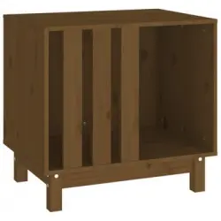 Cama Para Perros Madera Maciza Pino Marrón Miel 60x45x57 Cm Vidaxl