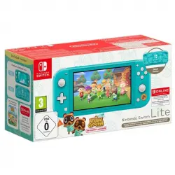 Nintendo Switch Lite Turquesa+Animal Crossing: New Horizons+12 Meses de Nintendo Switch Online