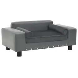 Sofá con cojín extraíble para perros color Gris