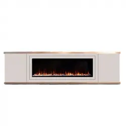 Chimenea Móvil Y Electrica 1500w Chimenea Móvil Arosio 108 Gris
