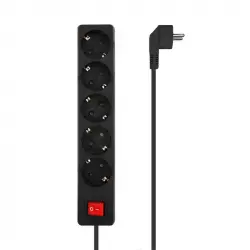Aisens Regleta con Interruptor 5 Tomas 1.4m Negra