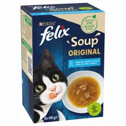 Felix Soup sopa para gatos - Variedades del mar - 6 x 48 g