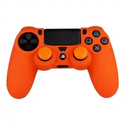 FR-TEC Funda de Silicona + Grips Naranja para PS4