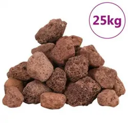 Rocas Volcánicas Rojas 25 Kg 3-5 Cm Vidaxl