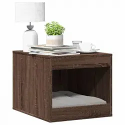 Mueble Arenero Para Gatos Madera Marrón Roble 47x59x42 Cm