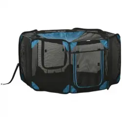 Parque Para Perros De Tela Oxford Malla Acero Ø126x58 Cm-pawhut. Azul