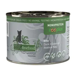 catz finefood Monoproteína zooplus 6 x 200 g - Pato