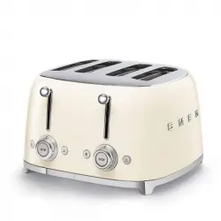 Smeg TSF03CREU Tostador 4 Rebanadas 2000W Beige
