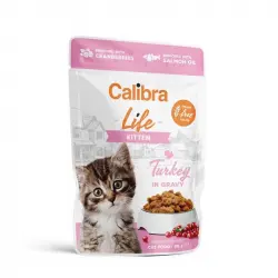 28x85gr Calibra Gato Kitten Pouch con Pavo en Salsa