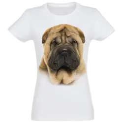 Camiseta Mujer Shar Pei color Blanco