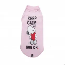 Camiseta para perros Zooz Pets Snoopy color Rosa