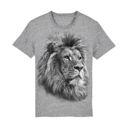 Camiseta Ralf Nature león monocromática gris