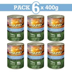 Comida húmeda Arquivet Wet DOG FOOD 400g SENIOR & LIGHT Pollo, Unidades 6 unidades