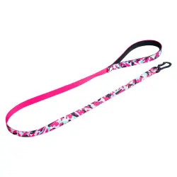 Correa Julius-K9 MoreColor rosa y gris - 120 cm de largo, 20 mm de ancho