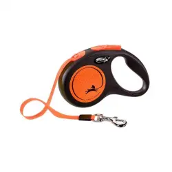 Flexi New Neón Correa Extensible naranja para perros