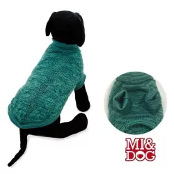 Jersey trenzado para perros color Turquesa