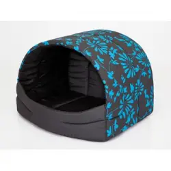 Cama Para Perro R2 50x38x32 Flores Azules Suflera