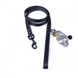 Correa Luckly Total Black para perros color Negro