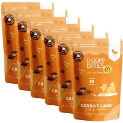 FlooppBITES soft snacks naturales carrot cake para perros