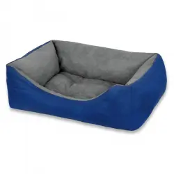 HOME MERCURY-Cesta,Cama Comoda para Perros,Gatos y Mascotas, con Relleno de Fibras,Resistente al Desgaste y Duradero (Pequeño, Azul)