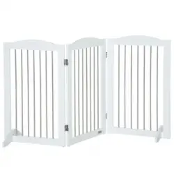 Barrera De Seguridad De Mdf Acero 154x30x80 Cm-pawhut. Blanco