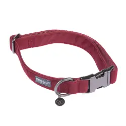 Collar Nomad Tales Blush vino para perros - M: 34 - 55 cm contorno de cuello, 20 mm de ancho